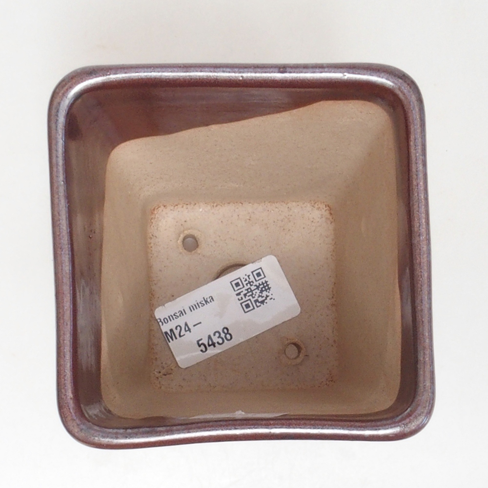 Ceramic bonsai bowl 8,5 x 8,5 x 11 cm, color brown