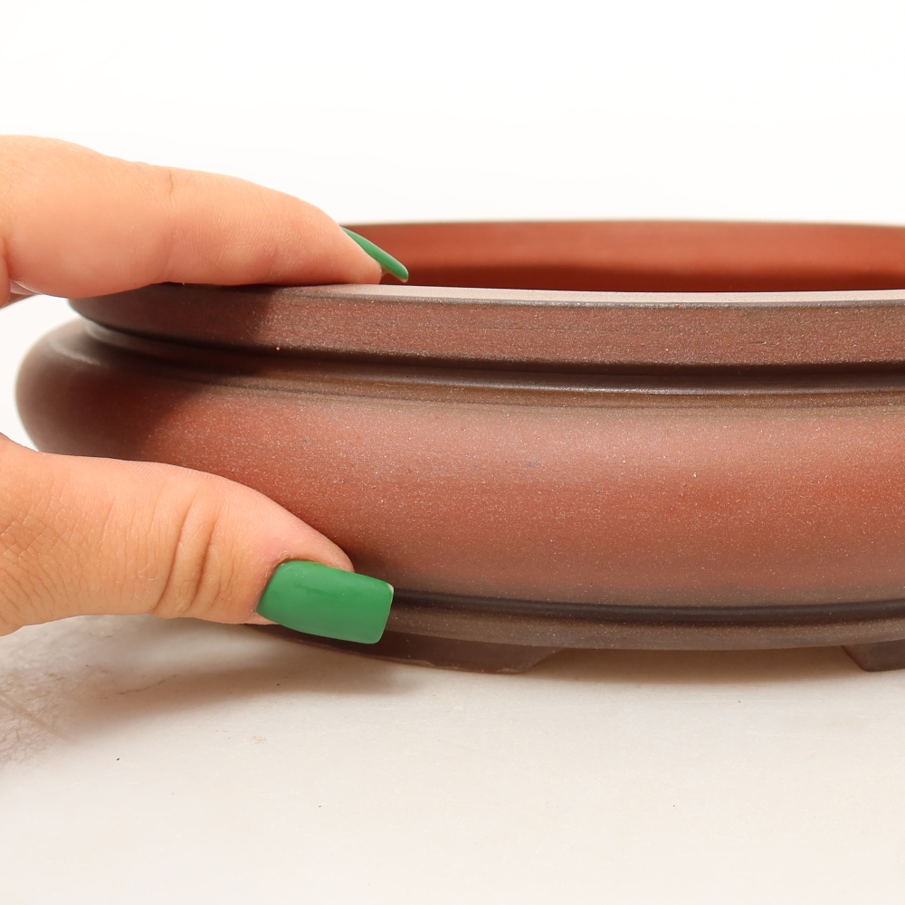 Ceramic Shell  22.5 x 22.5 x 6 cm, brick red