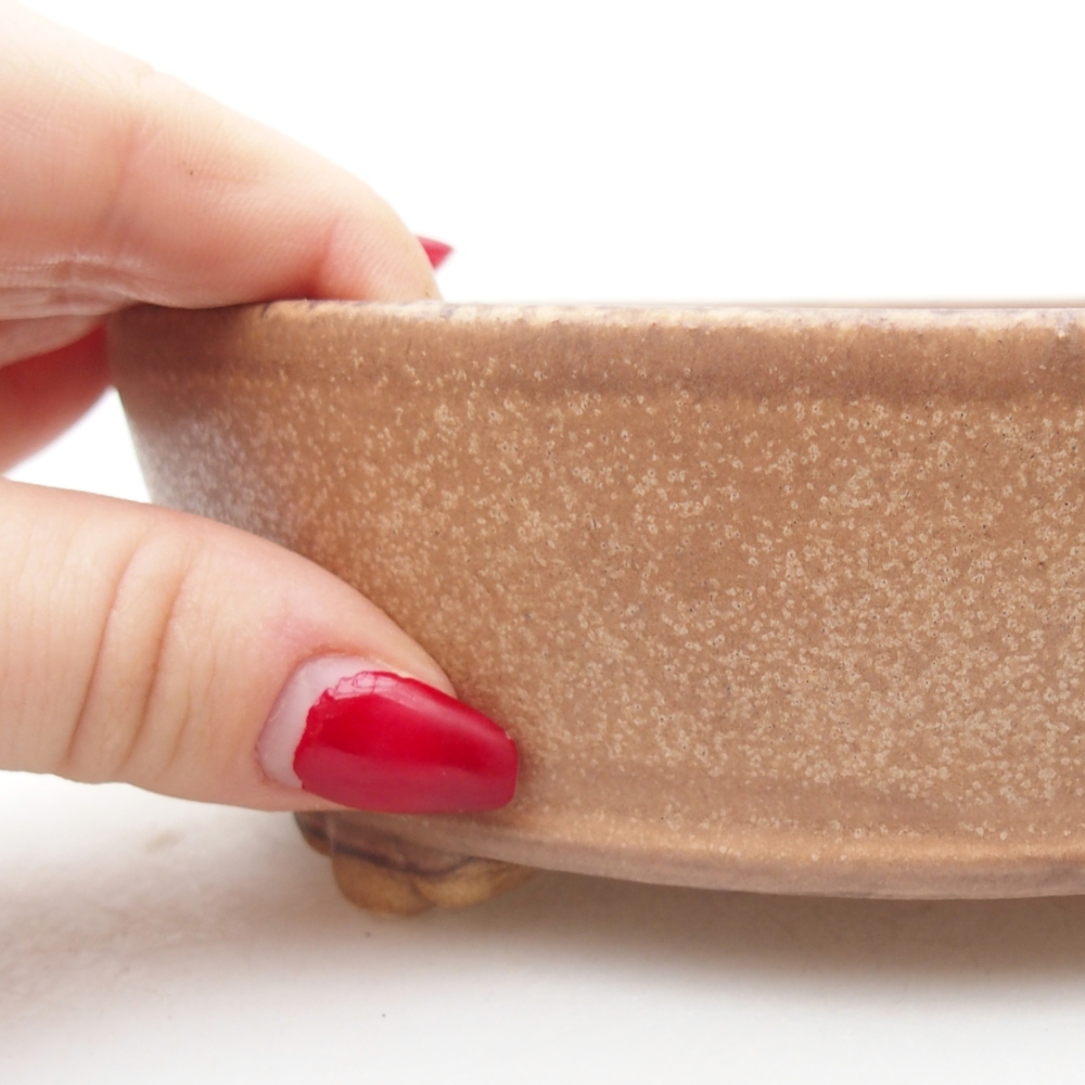 Ceramic bonsai bowl 15,5 x 15,5 x 5 cm, pink