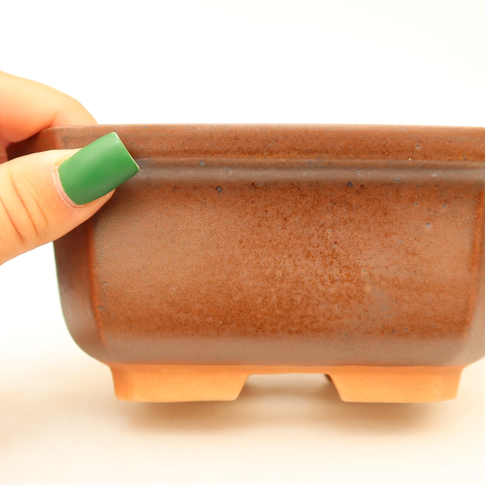 Ceramic Bowl  15 x 12 x 7 cm, brown