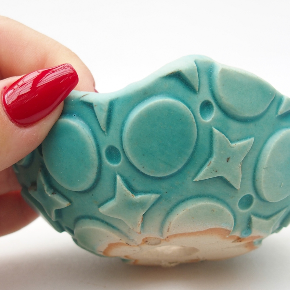 Ceramic Shell 8,5 x 9 x 4 cm , colour blue