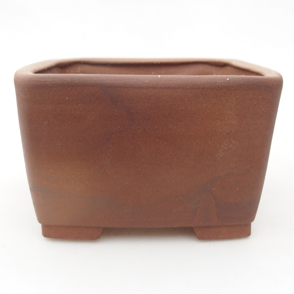 Ceramic bonsai bowl 11 x 11 x 7 cm, brown