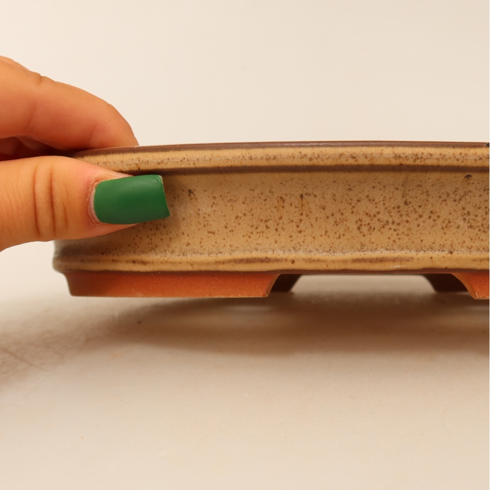 Ceramic Bowl  21 x 14.5 x 3.5 cm, beige