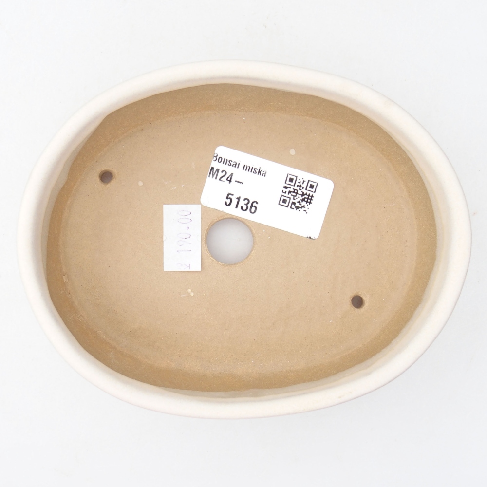 Ceramic bonsai bowl  12,5 x 10 x 3,5 cm, color beige