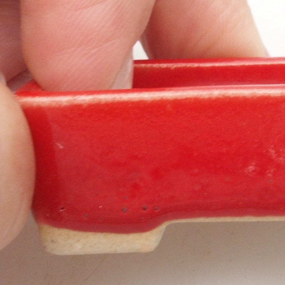Mini bonsai bowl  5 x 3 x 2 cm, color red