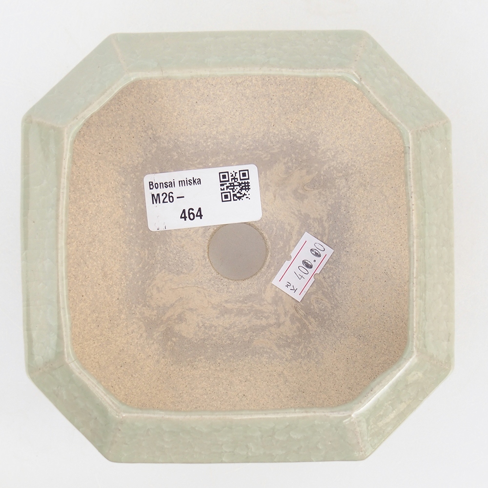 Ceramic bonsai bowl 13,5 x 13,5 x 7,5 cm, green