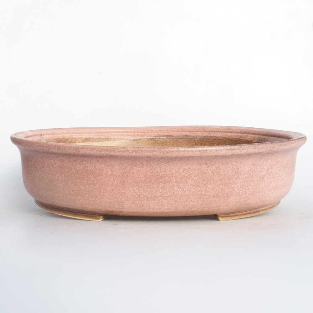 Ceramic bonsai bowl 32,5 x 28,5 x 7,5 cm, pink