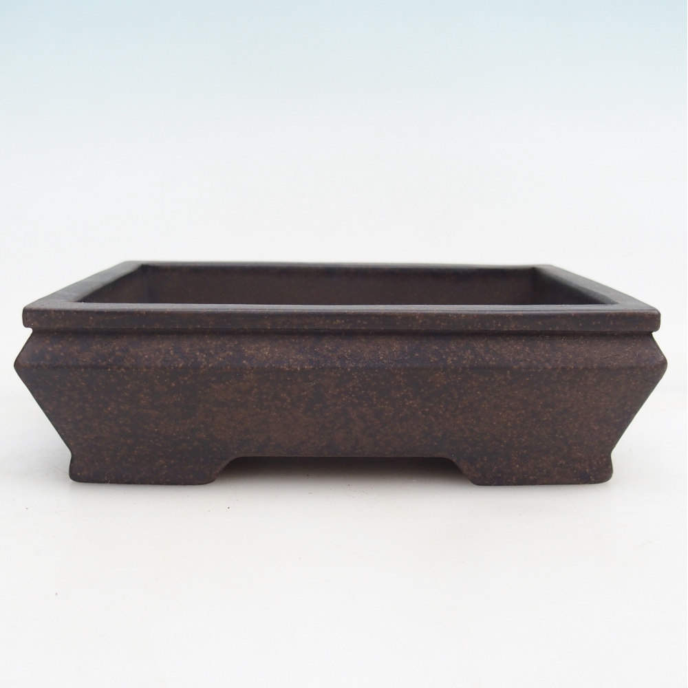Ceramic bonsai bowl 15,5 x 11 x 4,5 cm, brownish ochre