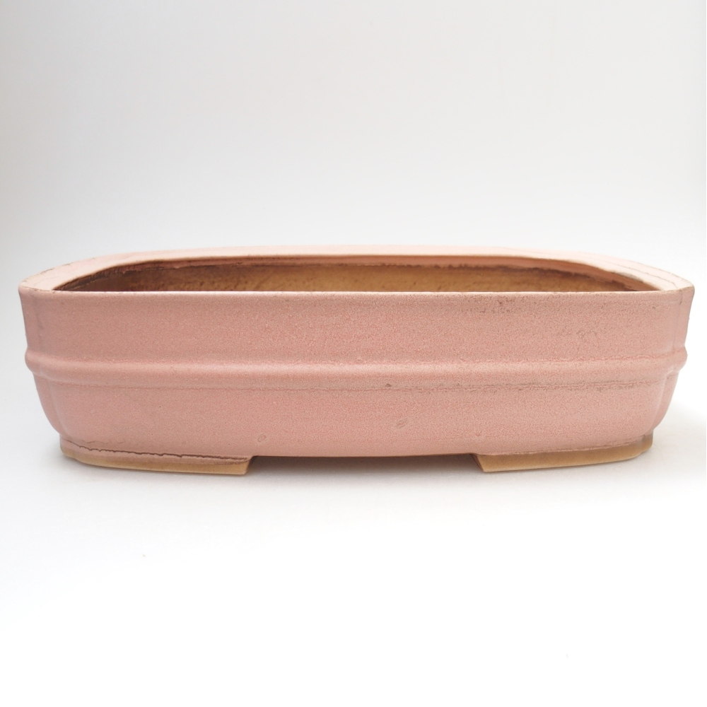 Ceramic bonsai bowl 29 x 23 x 7 cm, pink
