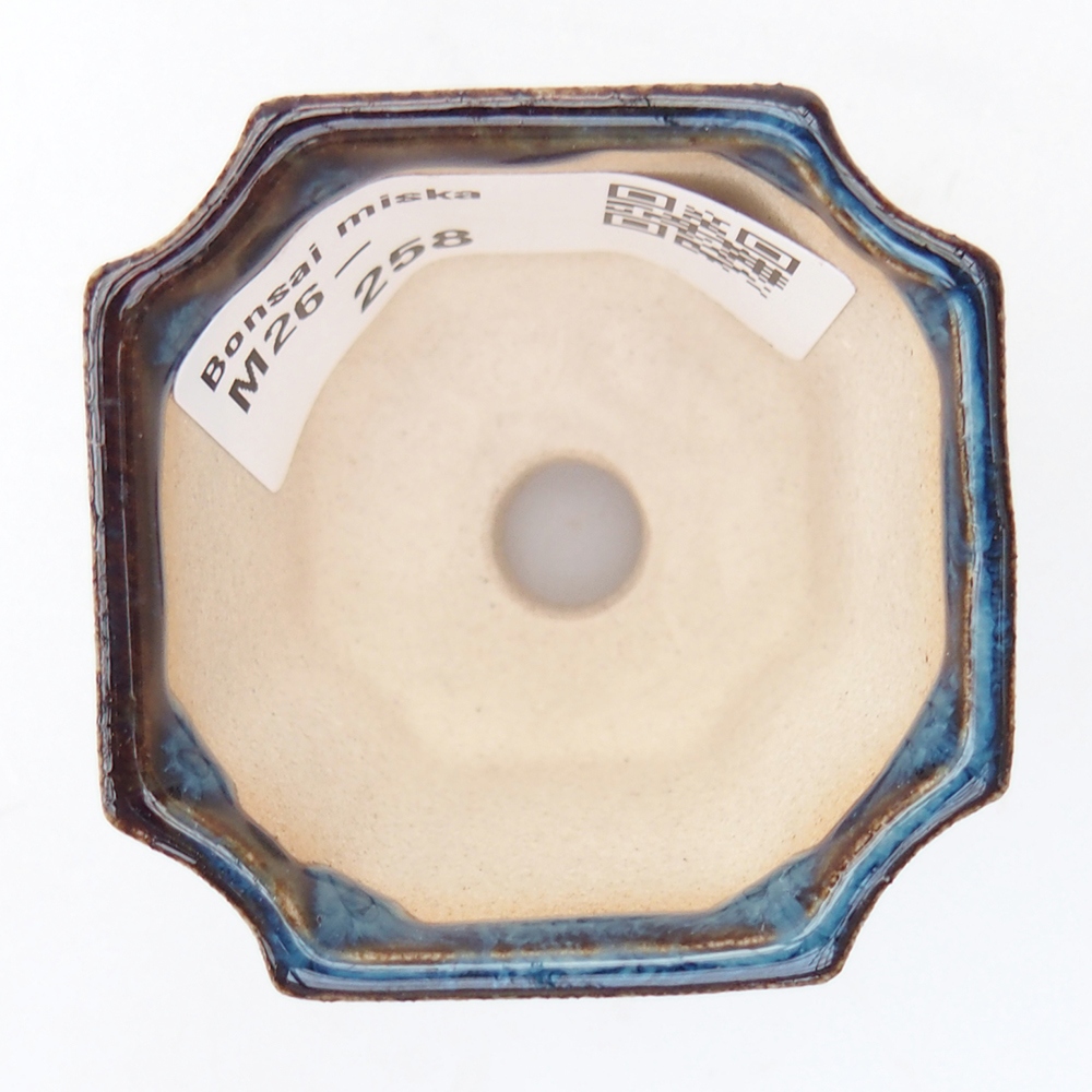 Mini bonsai bowl 4,5 x 4,5 x 4 cm, colour blue