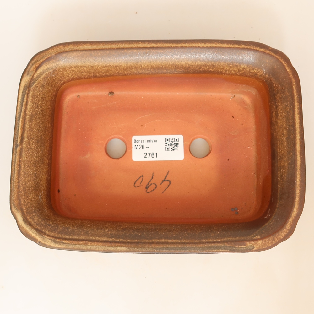 Ceramic Bowl, 20 x 15.5 x 5.5 cm, brown