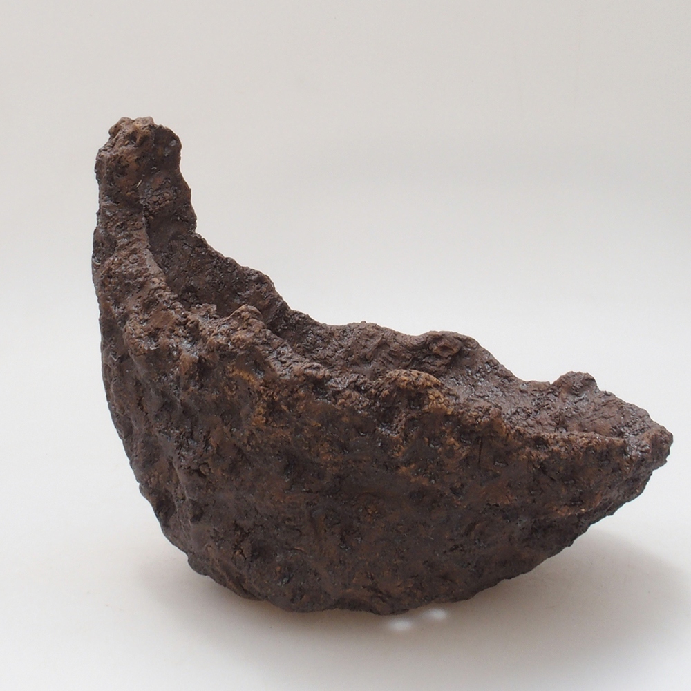 Ceramic shell 18 x 17 x 17,5 cm, brown color