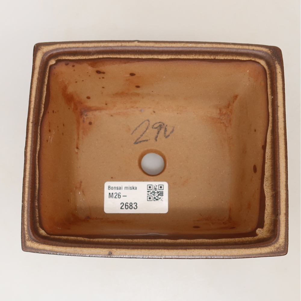 Ceramic Bowl  14.5 x 12.5 x 7 cm, brown