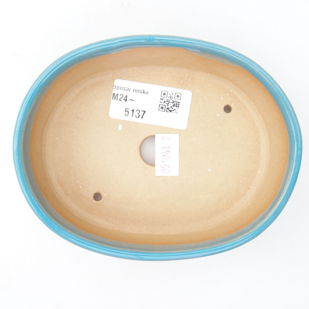 Ceramic bonsai bowl  12,5 x 10 x 3,5 cm, color blue