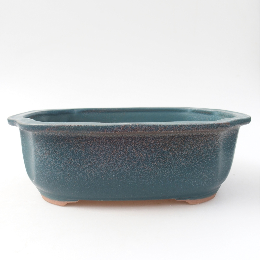 Ceramic bonsai bowl 22 x 18 x 7 cm, color blue