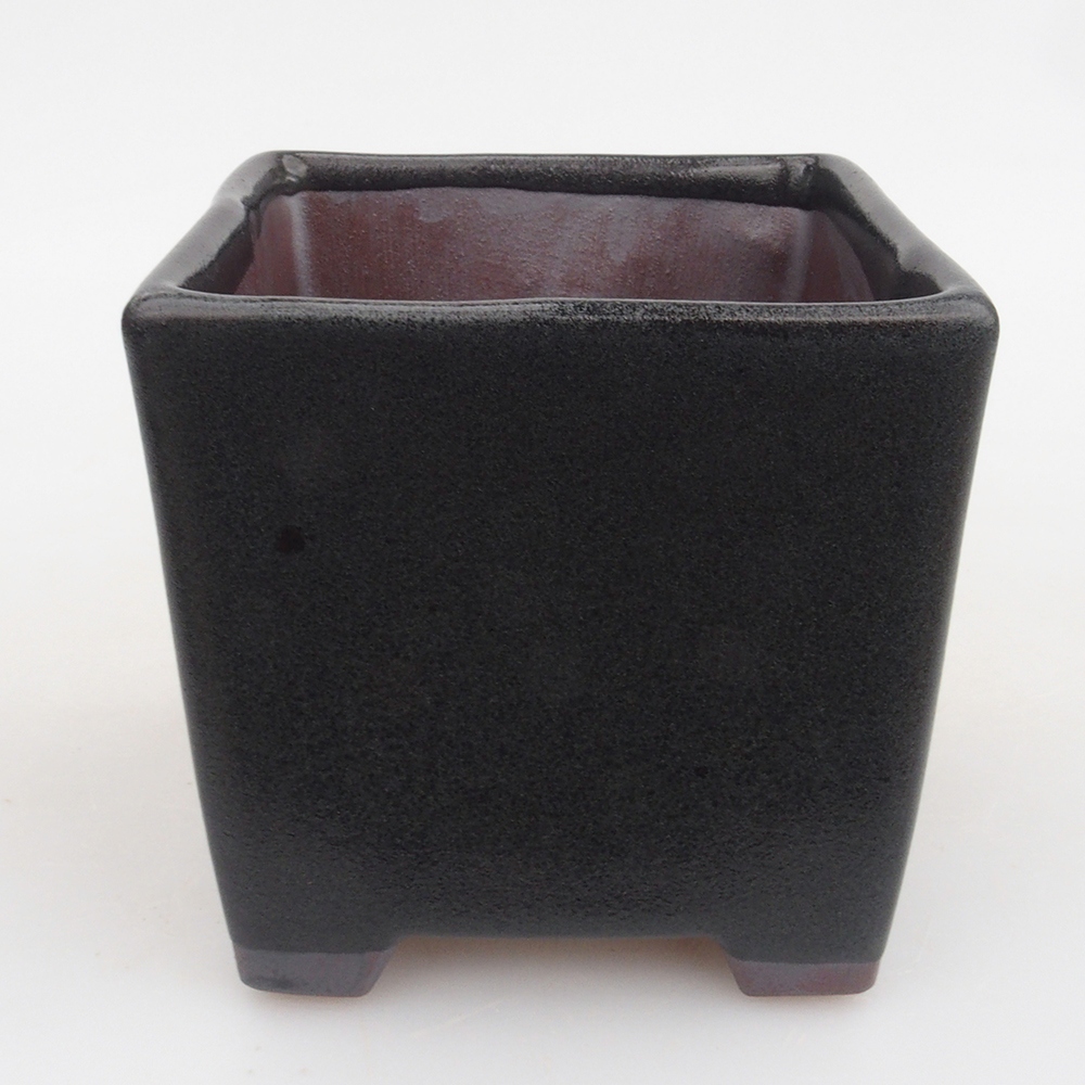 Ceramic bonsai bowl 8,5 x 8,5 x 8,5 cm, color gray