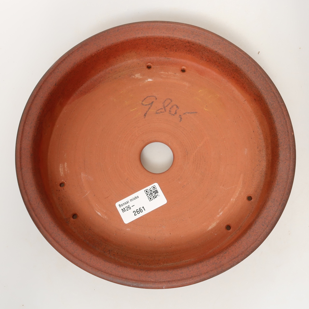 Ceramic Shell  22.5 x 22.5 x 5.5 cm, brick red