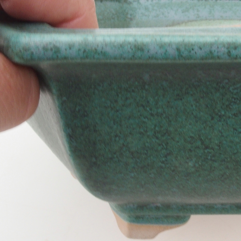 Bonsai bowl H05 - 19 x 21.5 x 7 cm. - green