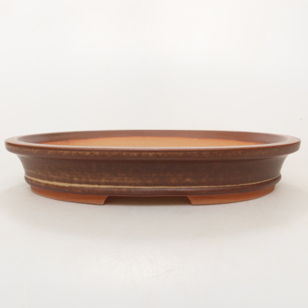 Ceramic Bowl  21 x 15 x 4 cm, brown