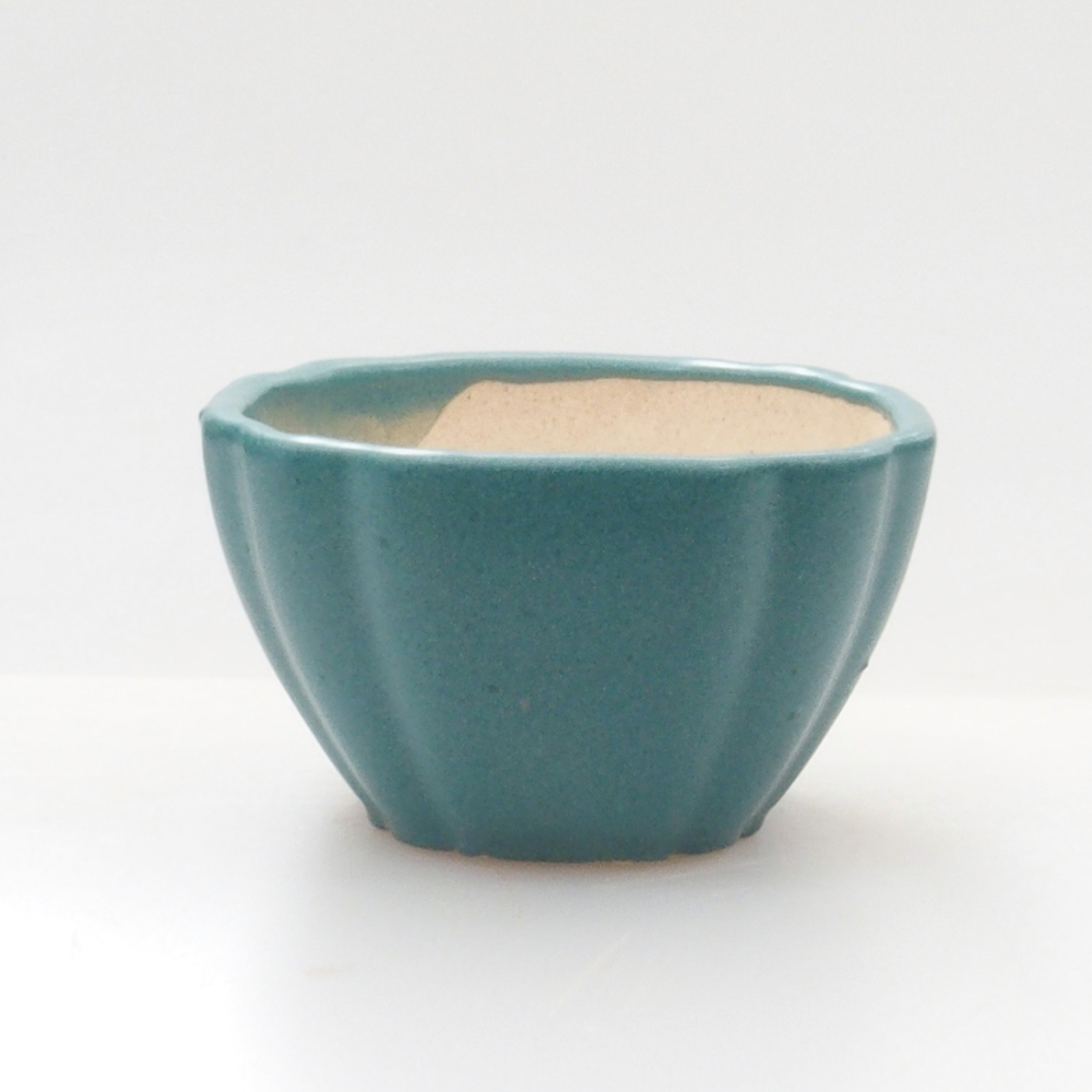 Ceramic bonsai bowl 4,5 x 4,5 x 2,5 cm, color blue