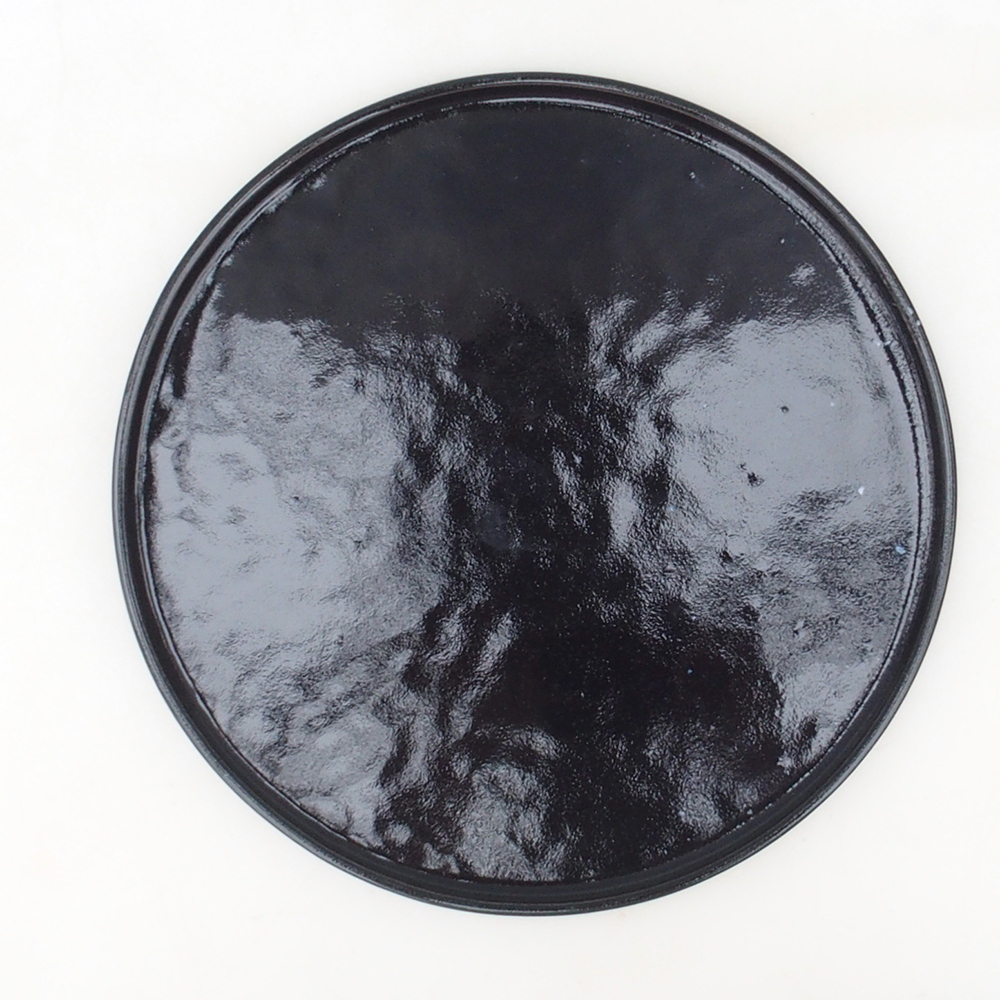 Bonsai bowl round D7-L - 28 x 28 x 1.5 cm - black