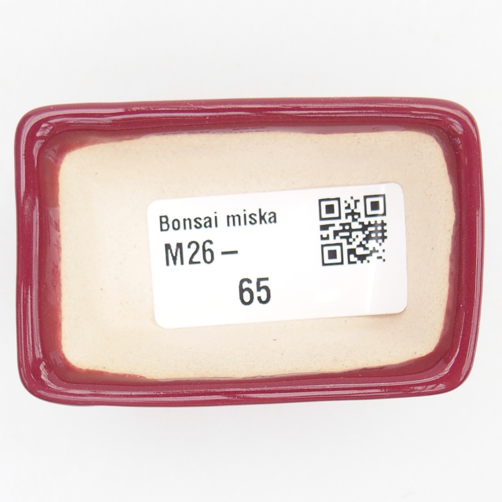 Mini bonsai bowl 6,5 x 4 x 2,5 cm, burgundy