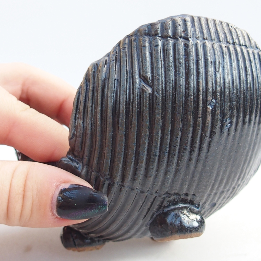 Ceramic Shell 10,5 x 9,5 x 6,5 cm , colour blue