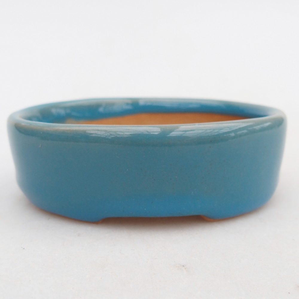 Ceramic bonsai bowl 9,5 x 8 x 3 cm, colour blue