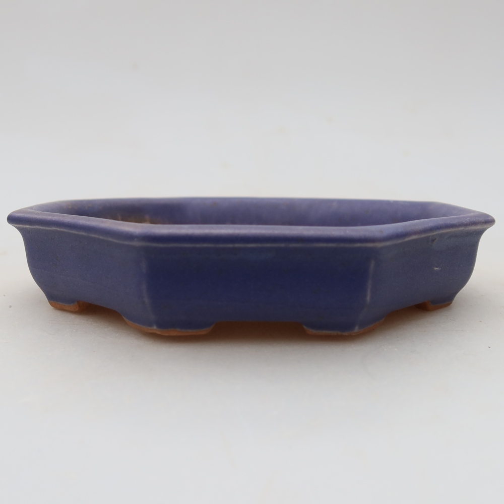 Ceramic bonsai pot, 11.5 x 11.5 x 2.5 cm, purple