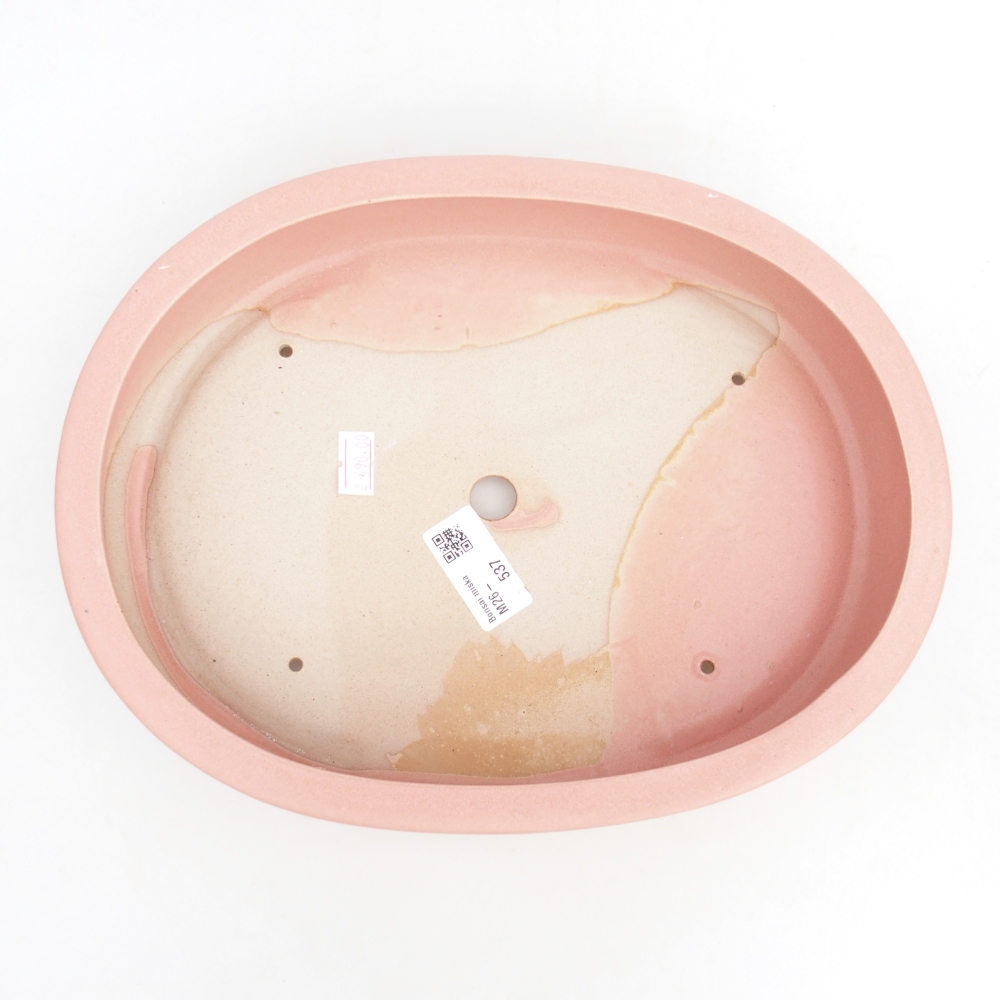 Ceramic bonsai bowl 27 x 21 x 5 cm, pink