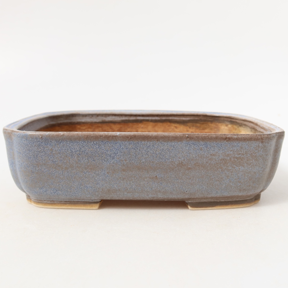 Ceramic bonsai bowl 17,5 x 14 x 5 cm, colour blue