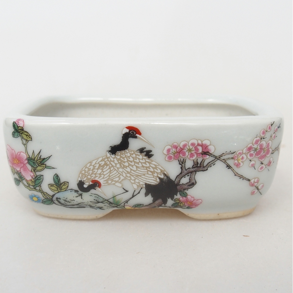 Mini bonsai bowl 8 x 6 x 3 cm, white