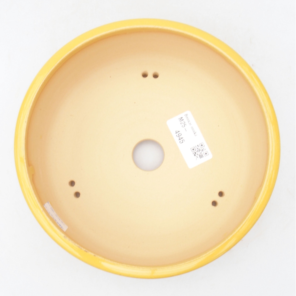 Ceramic bonsai bowl 17 x 17 x 6 cm, color yellow