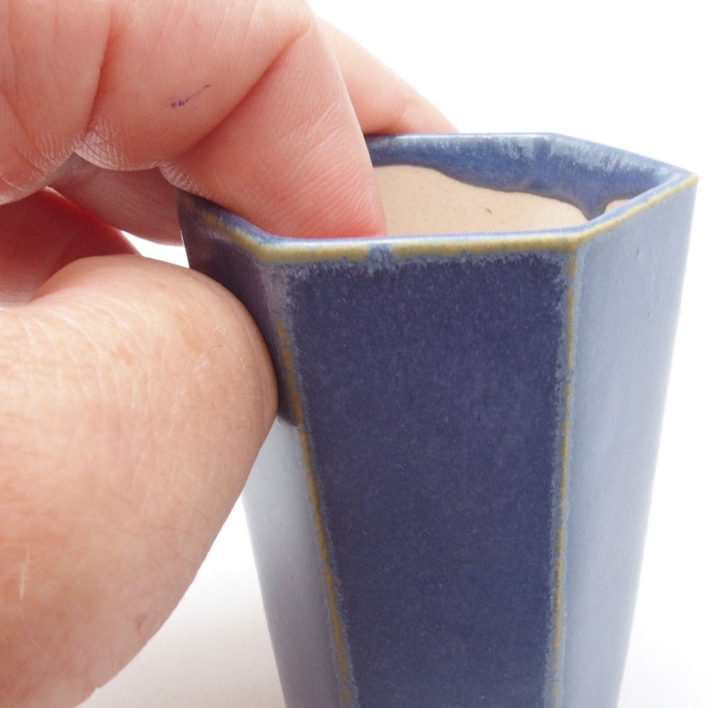 Mini bonsai bowl 4,5 x 4,5 x 6,5 cm, color blue