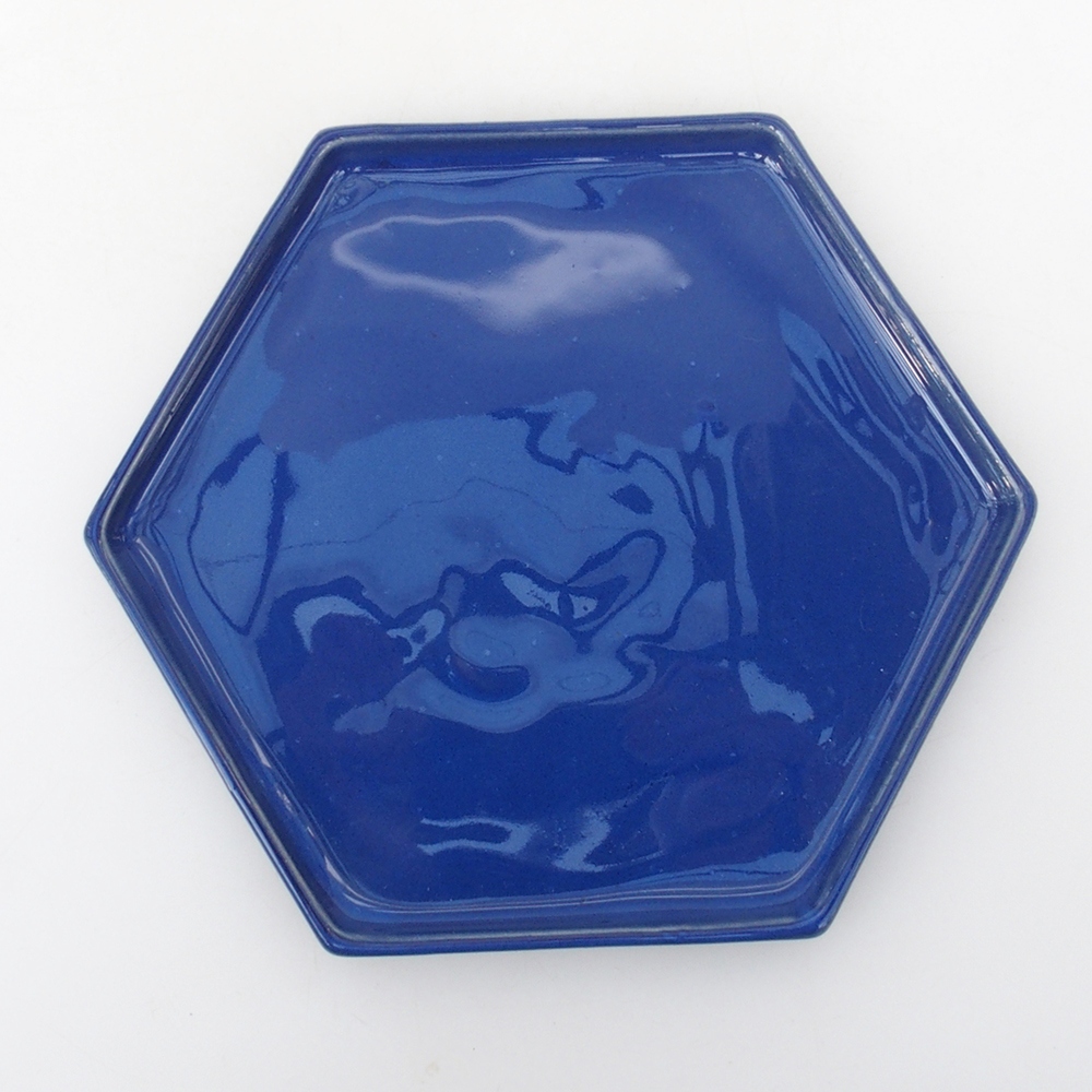 Ceramic bowl H53 -18.5 x 17 x 1 cm - blue