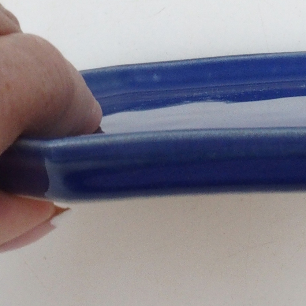 Ceramic bowl H13 -12 x 12 x 1 cm - blue