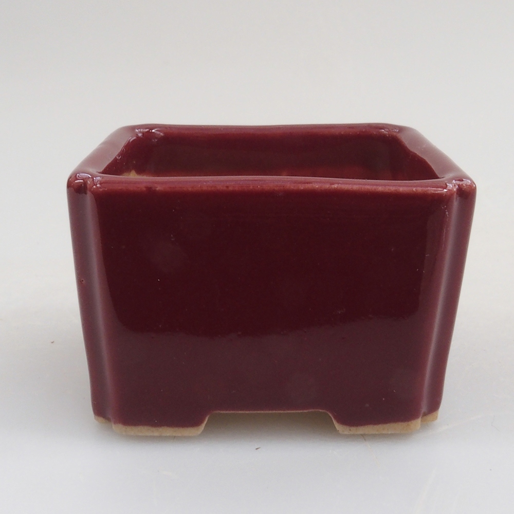 Mini bonsai bowl 4,5 x 4,5 x 3 cm, color burgundy