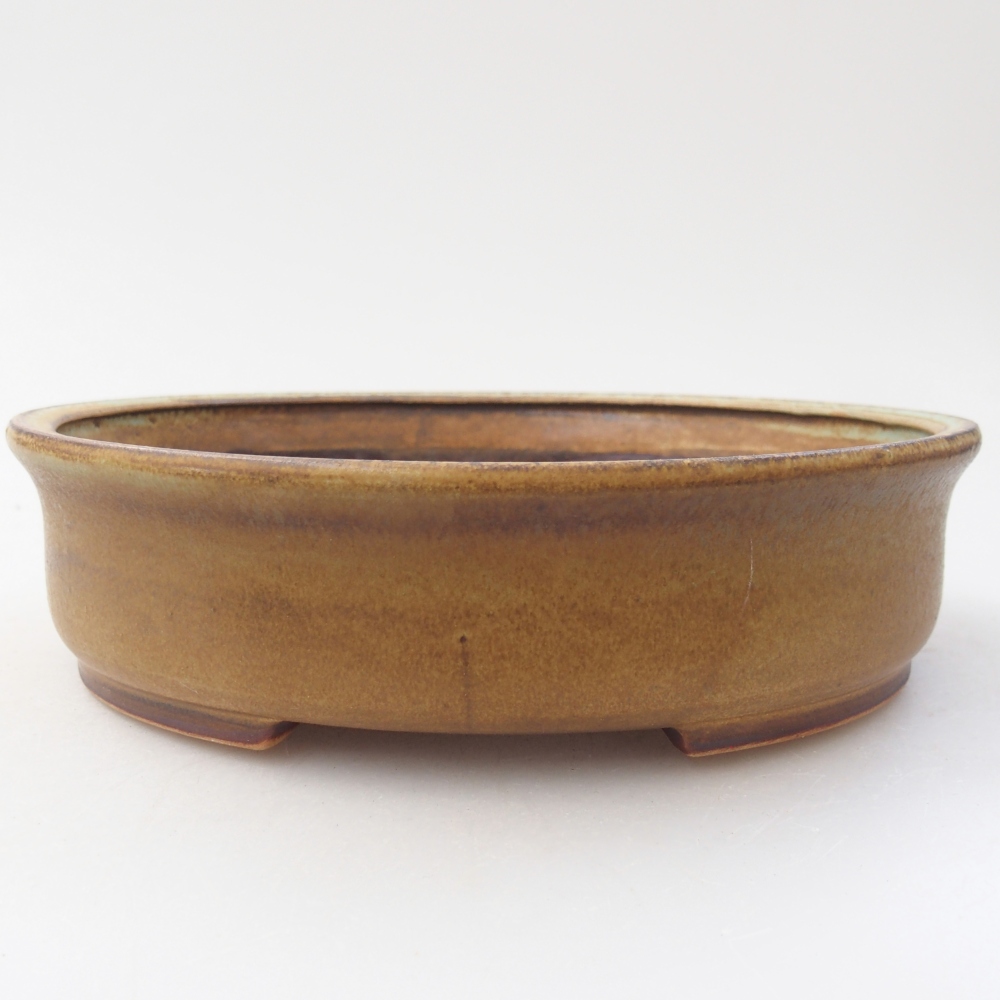 Ceramic bonsai bowl 17,5 x 16 x 4,5 cm, green