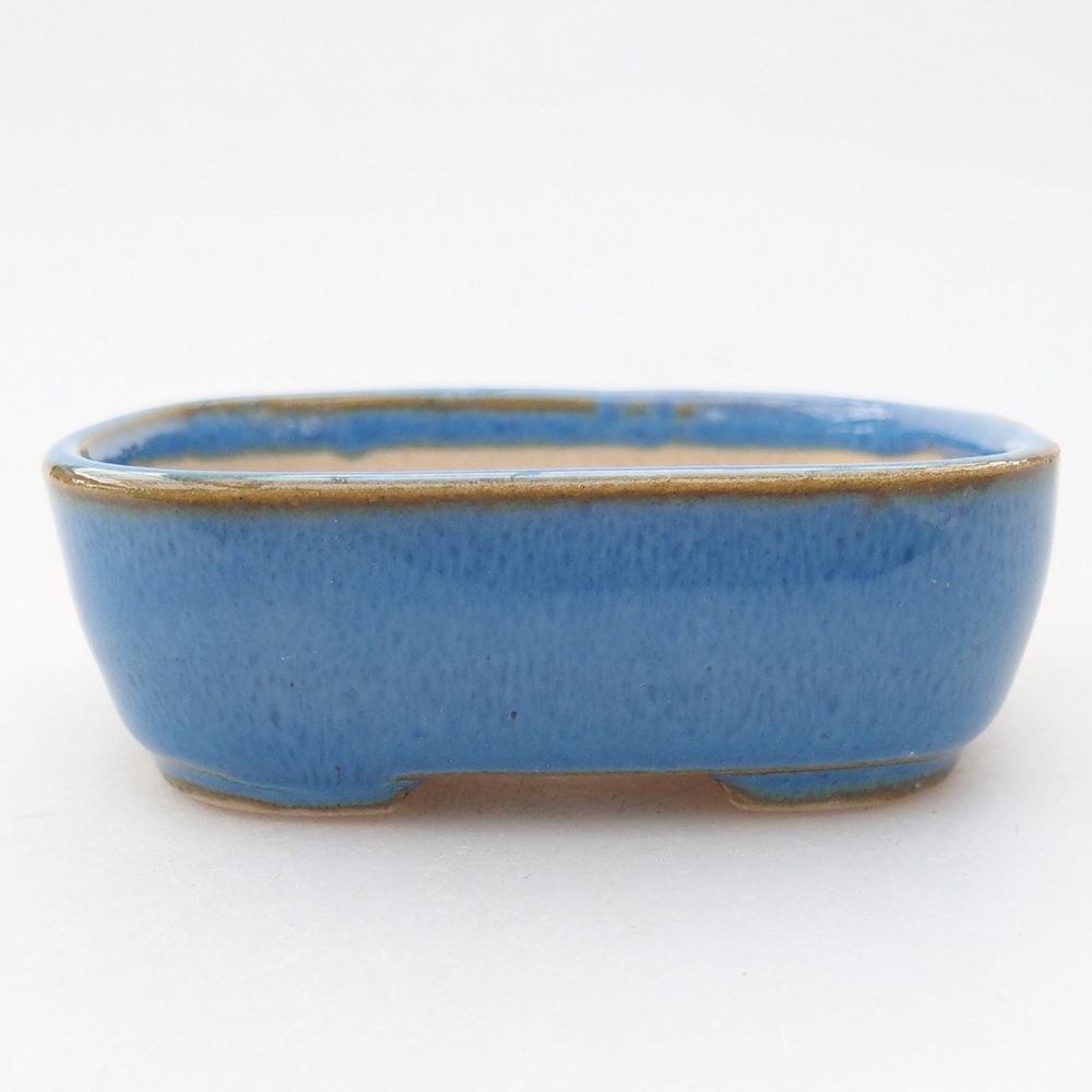 Mini bonsai bowl 7 x 6 x 2,5 cm, colour blue