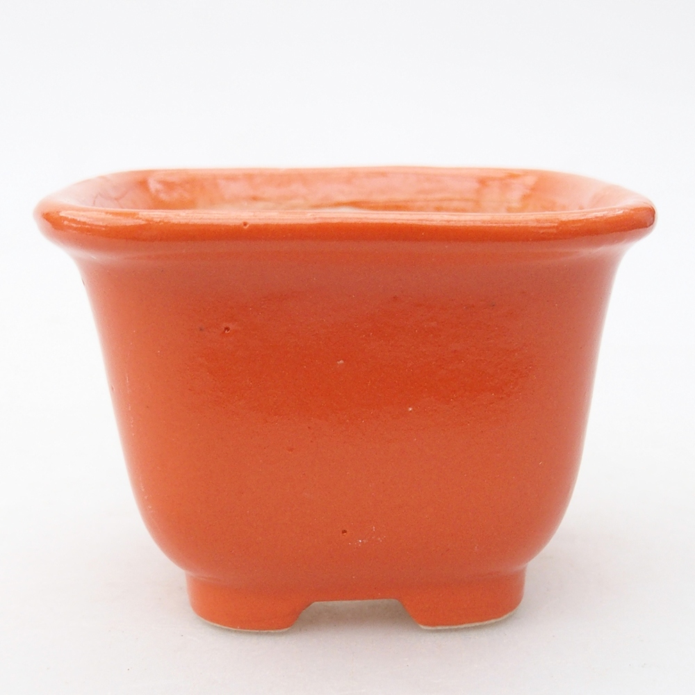 Mini bonsai bowl 6,5 x 6,5 x 4,5 cm, orange