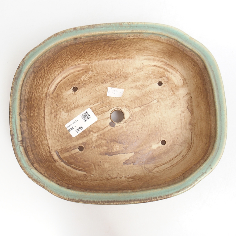 Ceramic bonsai bowl  25 x 21 x 7,5  cm, color  blue