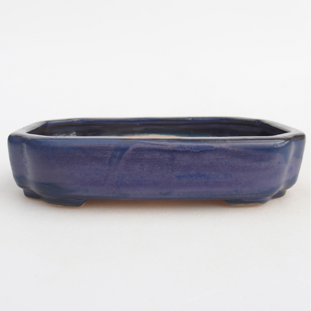 Ceramic bonsai bowl 12,5 x 9 x 3 cm, colour blue