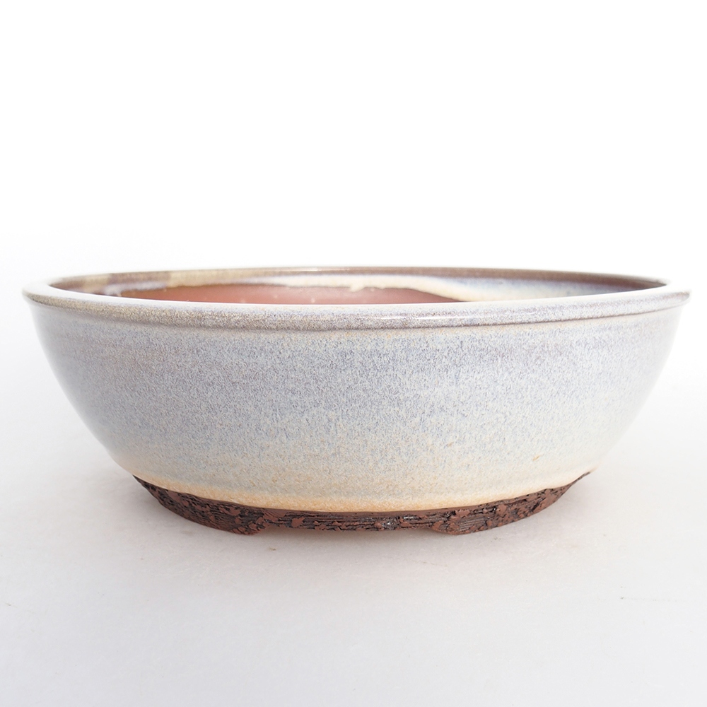 Ceramic bonsai bowl 19,5 x 19,5 x 6,5 cm, colour blue
