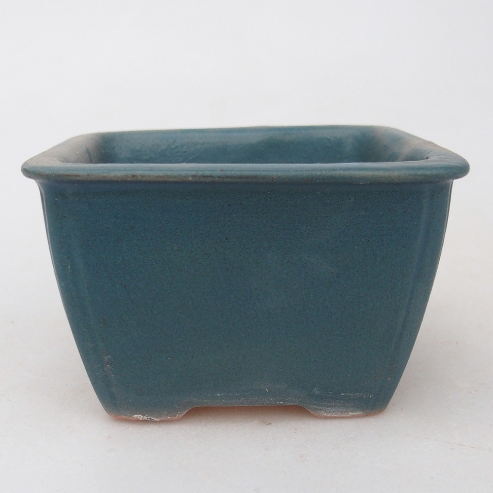 Ceramic bonsai bowl 8,5 x 8,5 x 5 cm, colour blue
