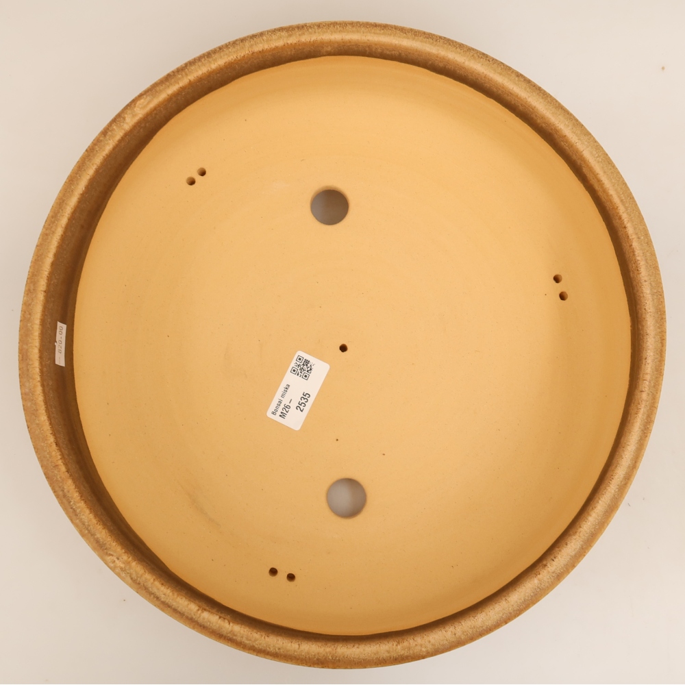Ceramic bonsai pot, 31 x 31 x 8 cm, brown