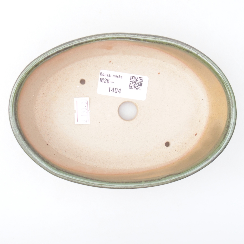 Ceramic bonsai bowl 16,5 x 11,5 x 4,5 cm, green