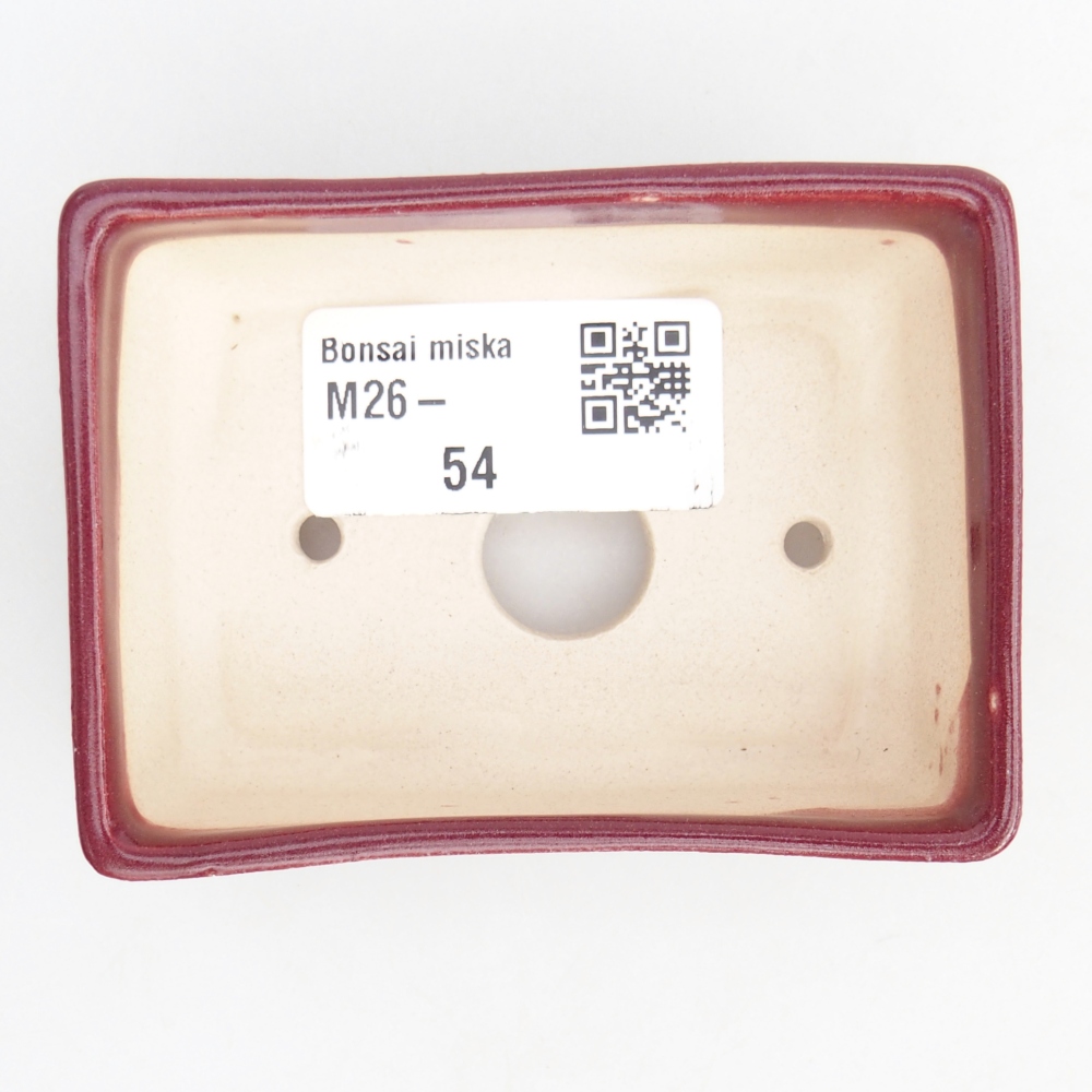 Mini bonsai bowl 8 x 6 x 2,5 cm, burgundy