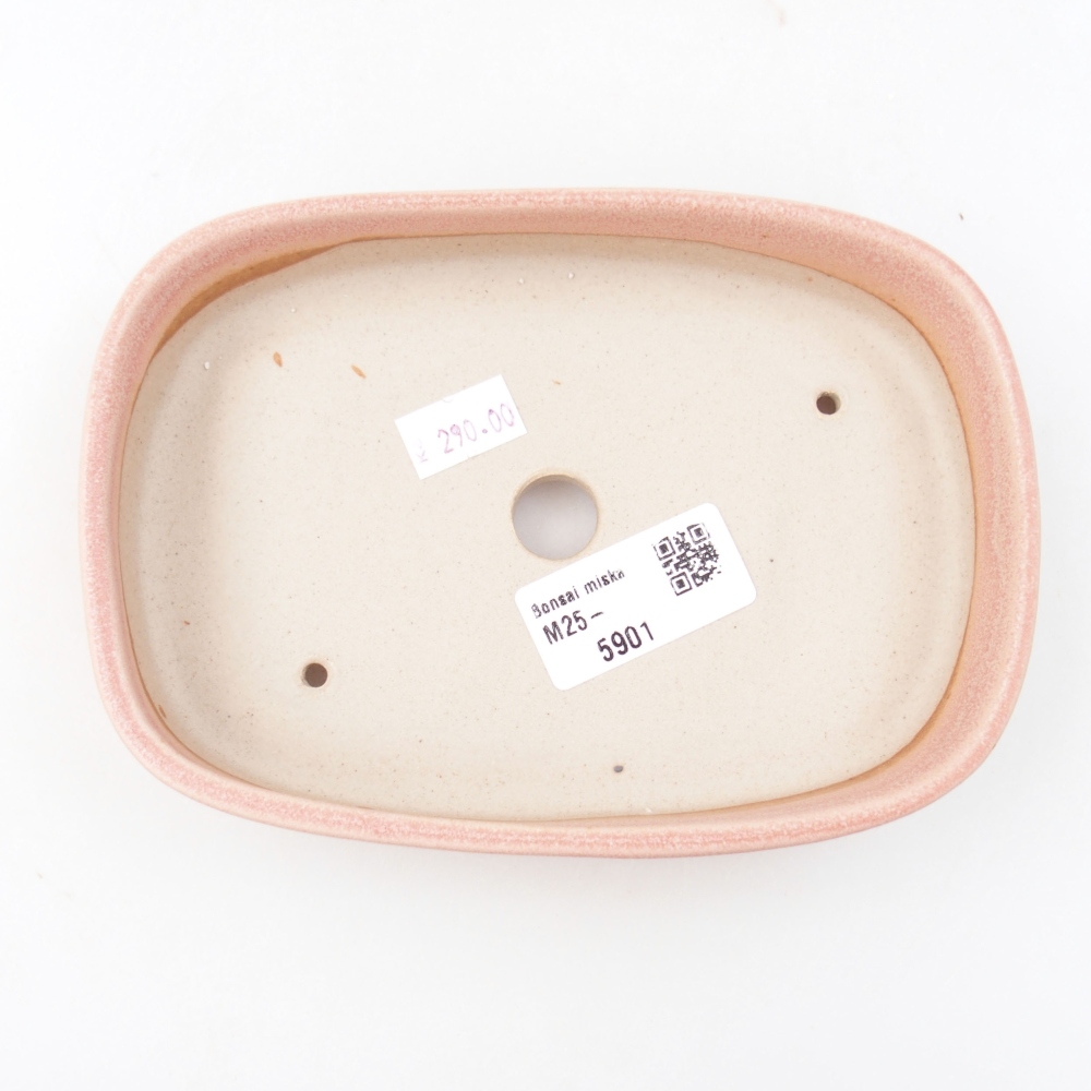 Ceramic bonsai bowl 16 x 11 x 3,5 cm, color pink