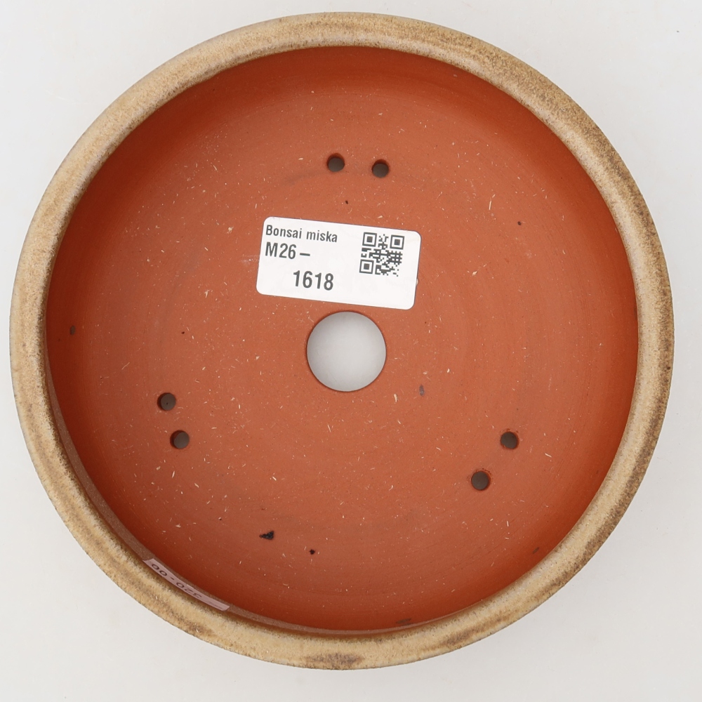 Ceramic bonsai bowl 15 x 15 x 4,5 cm, brown