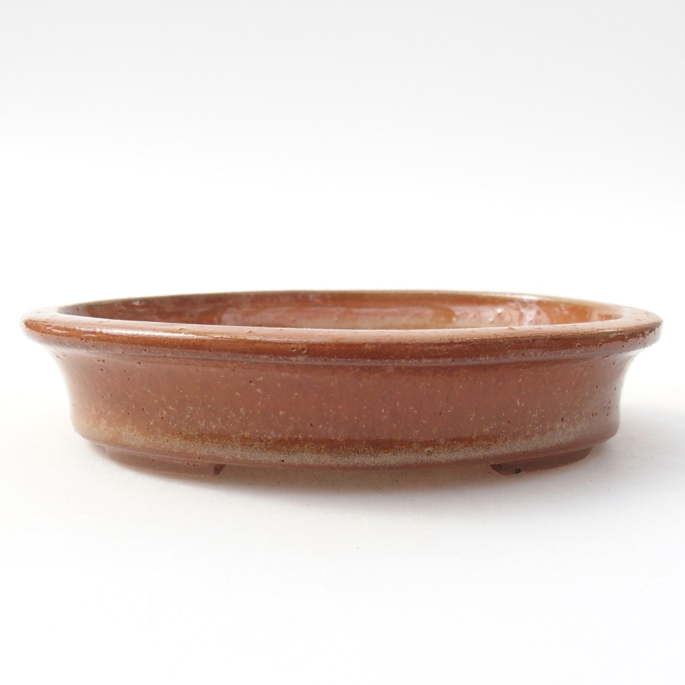 Ceramic bonsai bowl 13 x 10,5 x 3 cm, brown